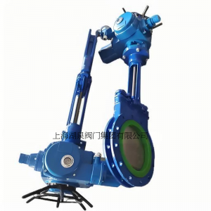 電動刀閘閥PZ973-16 DN350，DN400排渣、處理顆